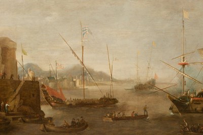 Lot 52 - Follower of Bonaventura Peeters/Men-of-War/and...