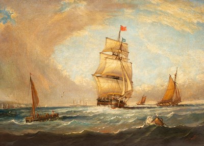 Lot 56 - J Smythe/Shipping in a Coastal Swell/Man O'...