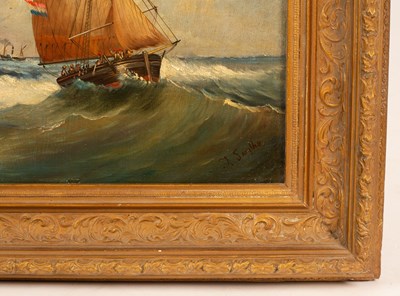 Lot 56 - J Smythe/Shipping in a Coastal Swell/Man O'...