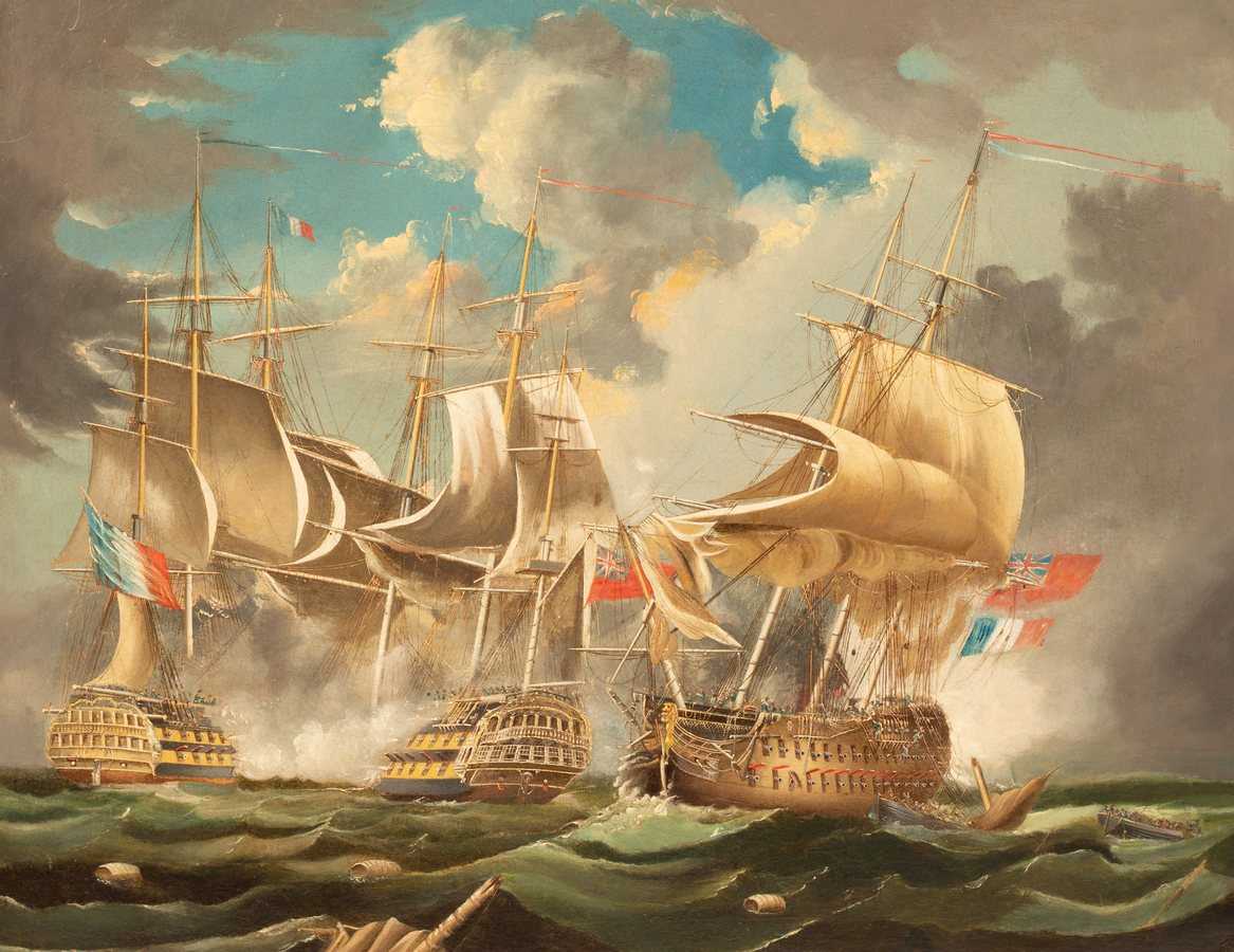 Lot 60 - English School, 19th Century/A Naval...