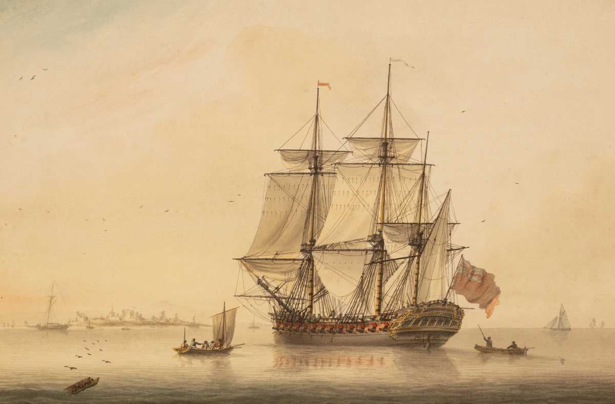 Lot 66 - Samuel Atkins (fl. 1787-1808)/A Man O' War...