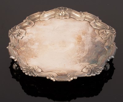 Lot 68 - A late Victorian silver card waiter, Daniel &...