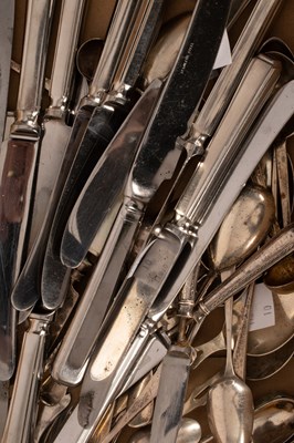 Lot 93 - A quantity of silver flatware to include a...