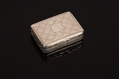 Lot 105 - A rectangular silver vinaigrette, Nathaniel...