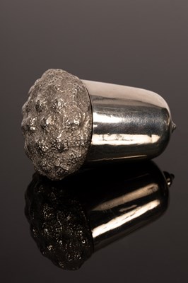 Lot 106 - A Victorian novelty silver nutmeg grater in...