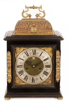 Lot 433 - A William & Mary ebonised eight-day, bell...