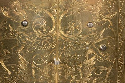 Lot 433 - A William & Mary ebonised eight-day, bell...