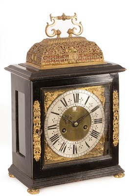 Lot 433 - A William & Mary ebonised eight-day, bell...