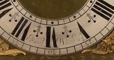 Lot 433 - A William & Mary ebonised eight-day, bell...
