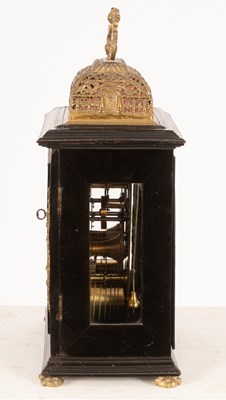 Lot 433 - A William & Mary ebonised eight-day, bell...