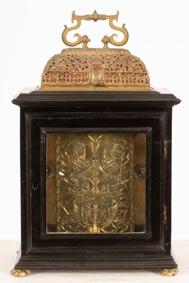 Lot 433 - A William & Mary ebonised eight-day, bell...
