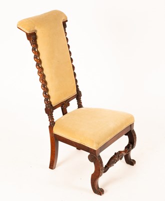Lot 751 - A Victorian walnut Prie-dieu, circa 1760, the...