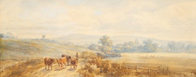 Lot 1089 - H Earp/Drover and Cattle in a...