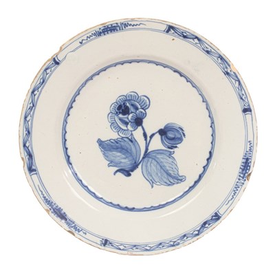 Lot 36 - A British Delftware 'Jacobite' plate, perhaps...