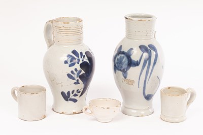 Lot 39 - Two London Delftware tavern measures, circa...