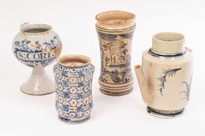 Lot 46 - Four pharmacy vessels, 18th Century,...