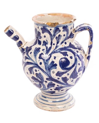 Lot 47 - A Sicilian Maiolica pharmacy syrup jar,...