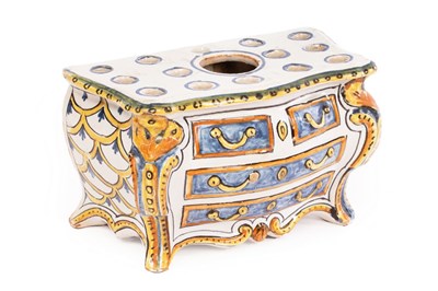 Lot 75 - A French faience bough pot, circa 1770, in the...