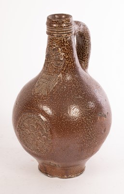 Lot 343 - A German saltglaze stoneware bellarmine mask...