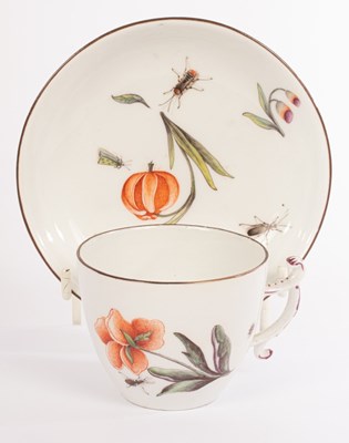 Lot 348 - A Meissen coffee cup and saucer, circa 1740,...