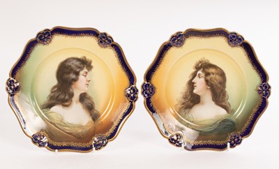 Lot 349 - Two Rosenthal porcelain plates, in the Art...