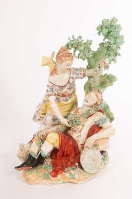 Lot 357 - A Derby group of Rinaldo and Armida, 20cm high