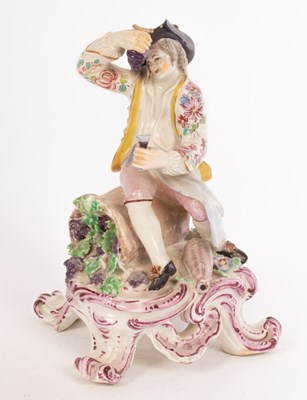 Lot 366 - A Bow figure emblematic of Autumn, modelled...