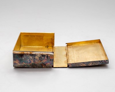 Lot 10 - A silver sandwich tin, makers mark CLD, London...