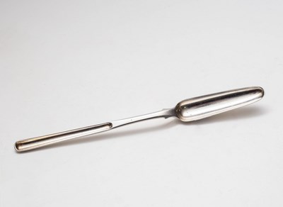 Lot 14 - A George III silver marrow scoop, makers mark...
