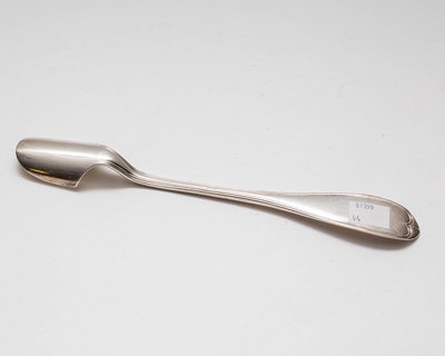 Lot 14 - A George III silver marrow scoop, makers mark...