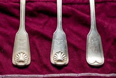 Lot 22 - A pair of Victorian silver forks, Chawner & Co....