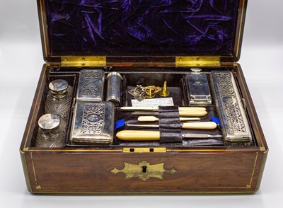 Lot 42 - A George IV Goncalo Alves gentleman's dressing...