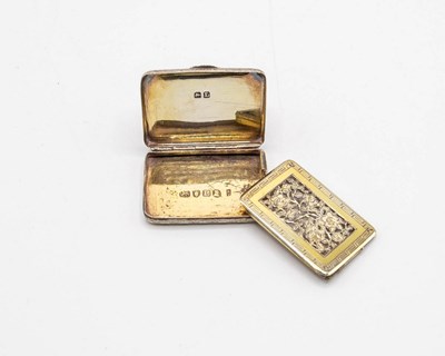 Lot 55 - A George III silver vinaigrette, WE, London...