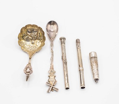 Lot 95 - Lot Withdrawn - A silver cheroot holder,...