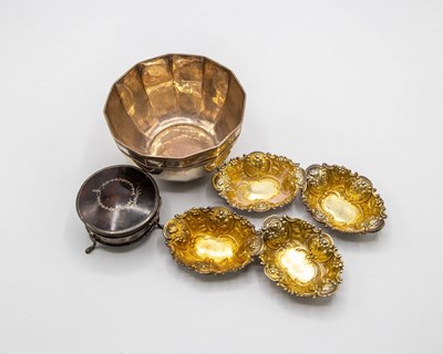 Lot 115 - Four late Victorian silver sweetmeat dishes,...