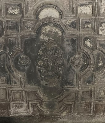 Lot 655 - A fine lead water cistern, dated 1735, cast...