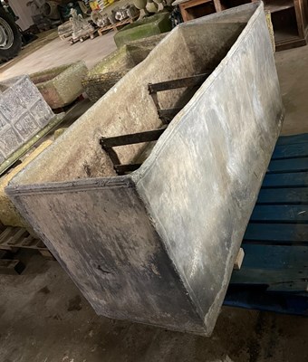Lot 655 - A fine lead water cistern, dated 1735, cast...