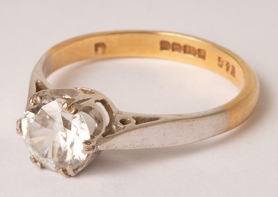 Lot 98 - A contemporary synthetic moissanite and 18ct...