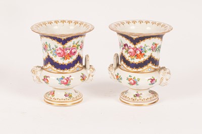 Lot 140 - A pair of Continental porcelain small...