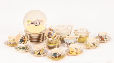 Lot 163 - A Fischer Emil tea set, comprising twelve...