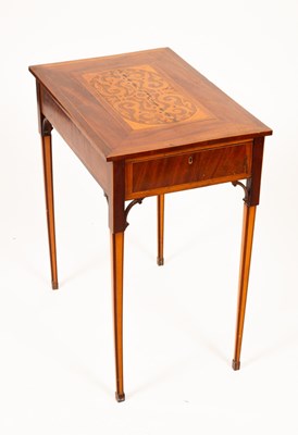 Lot 442 - A late 19th Century mahogany and inlaid side...