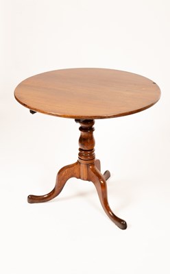 Lot 471 - A George III style oak tripod table, the...