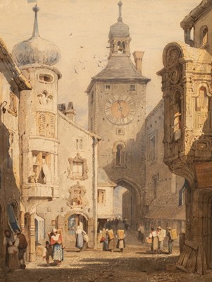 Lot 800 - Samuel Prout (1783-1852)/Clock Tower,...