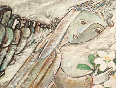 Lot 915 - Greg Tricker (born 1951)/Girl with a...