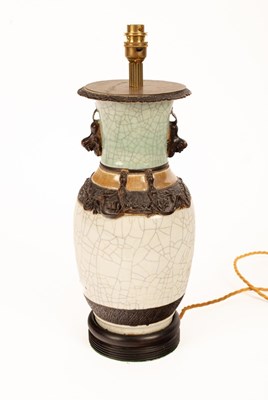 Lot 46 - A Chinese polychrome porcelain vase, 20th...