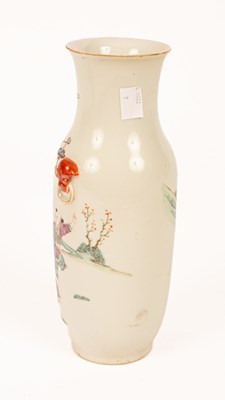 Lot 51 - A Chinese famille rose porcelain vase, 20th...