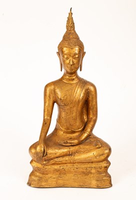 Lot 87 - A Far Eastern gilt metal figure of a goddess,...