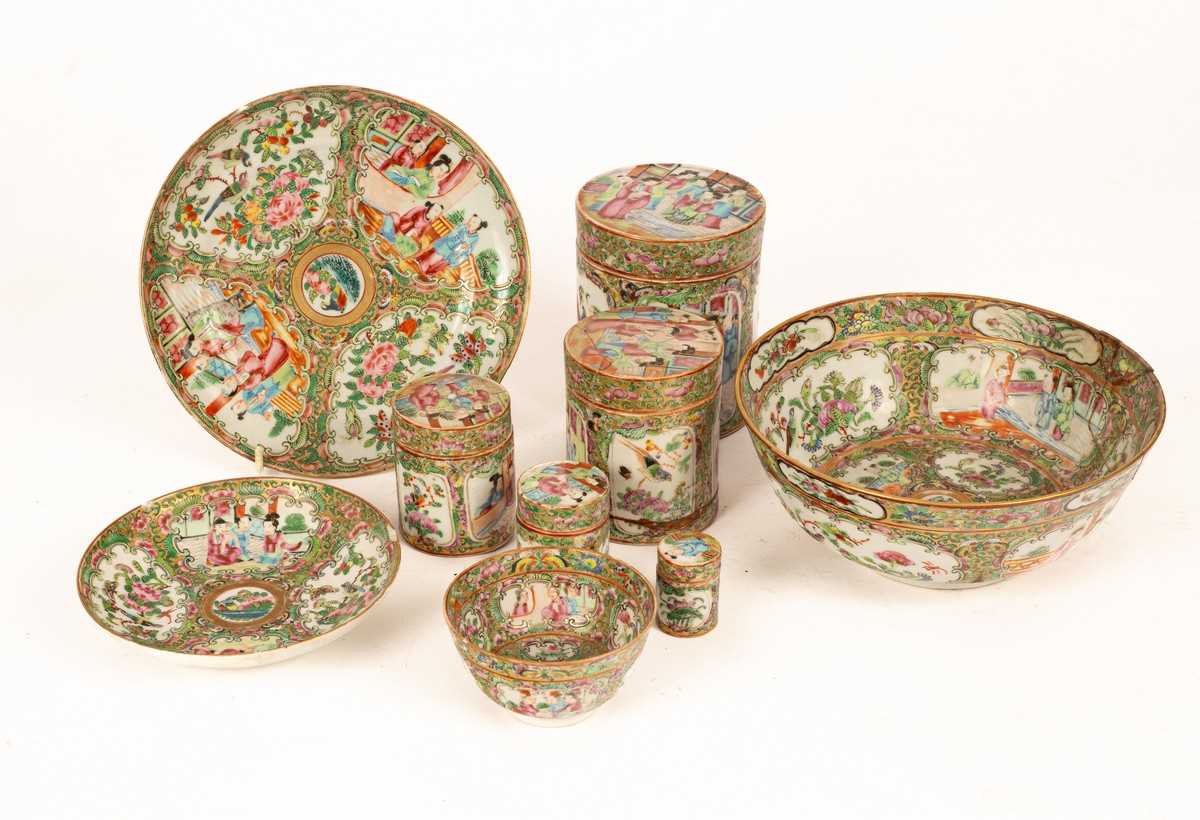 Lot 91 - A group of Chinese Canton famille rose...