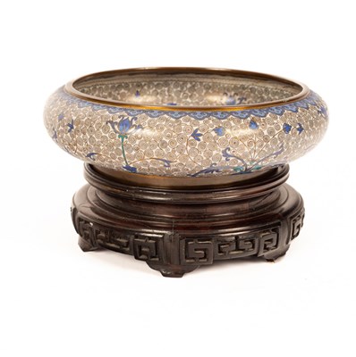 Lot 96 - A Chinese cloisonné bowl bowl, late 19th/early...