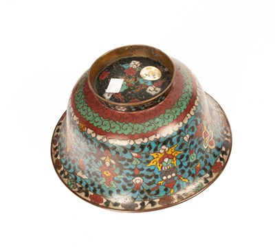 Lot 99 - A Chinese cloisonné bowl, 18th Century,...
